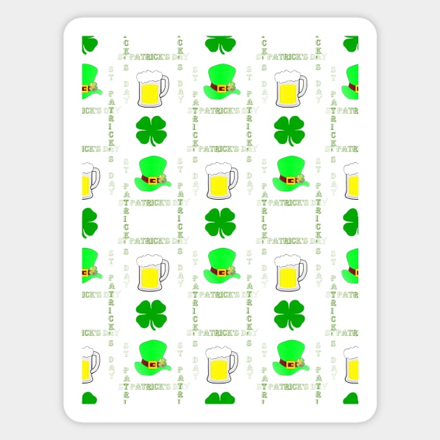 LUCK Of The Irish St Paddys Day Sticker by SartorisArt1